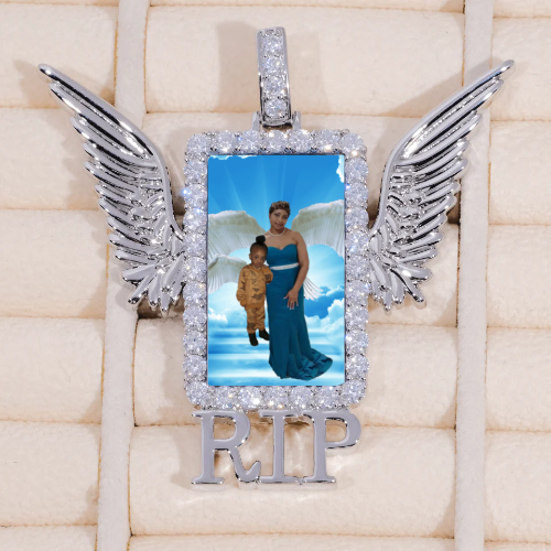 RIP WING 3D CUSTOM PICTURE PENDANT