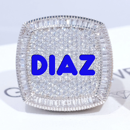 CUSTOM LETTER 3D ICED RING