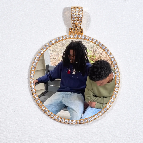 MEDIUM 3D CIRCLE CUSTOM PICTURE PENDANT
