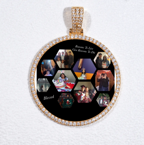 MEDIUM 3D CIRCLE CUSTOM PICTURE PENDANT