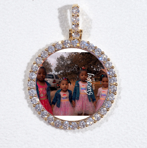3D CIRCLE CUSTOM PICTURE PENDANT SMALL SIZE