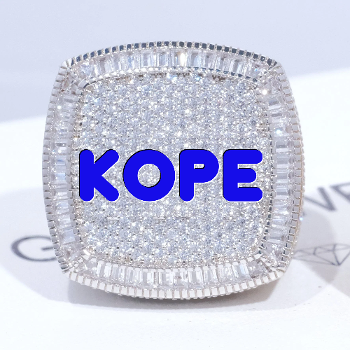 CUSTOM LETTER 3D ICED RING