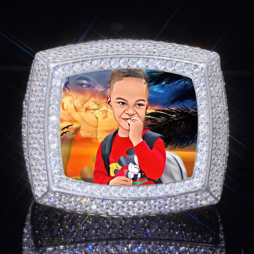 3D CUSTOM PICTURE ICED RING