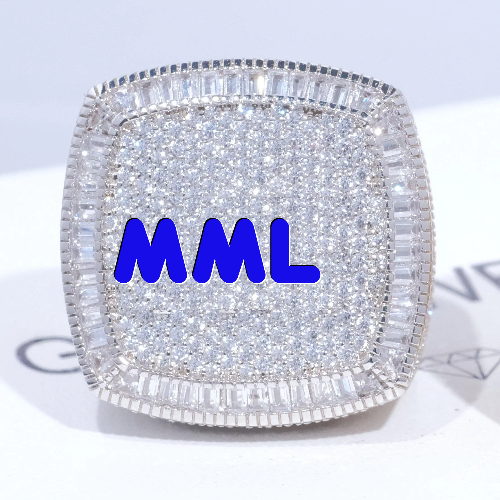 CUSTOM LETTER 3D ICED RING