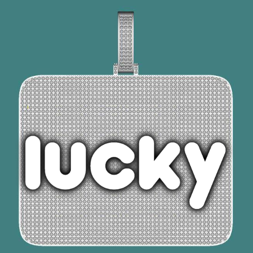 CUSTOM LETTER NECKLACE 3D BIG SQUARE