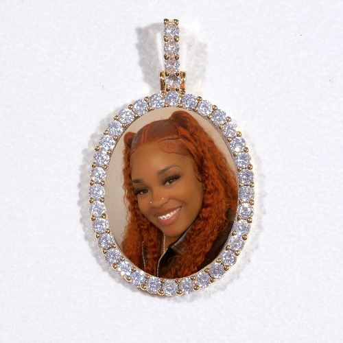 3D Oval Custom Picture Pendant