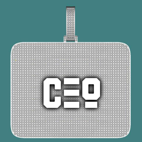 CUSTOM LETTER NECKLACE 3D BIG SQUARE