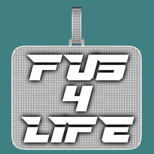 CUSTOM LETTER NECKLACE 3D BIG SQUARE