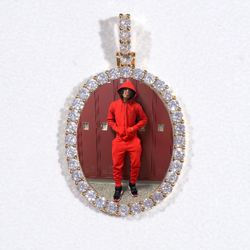 3D Oval Custom Picture Pendant