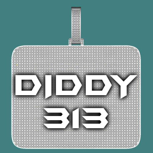 CUSTOM LETTER NECKLACE 3D BIG SQUARE