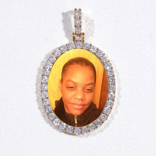 3D Oval Custom Picture Pendant