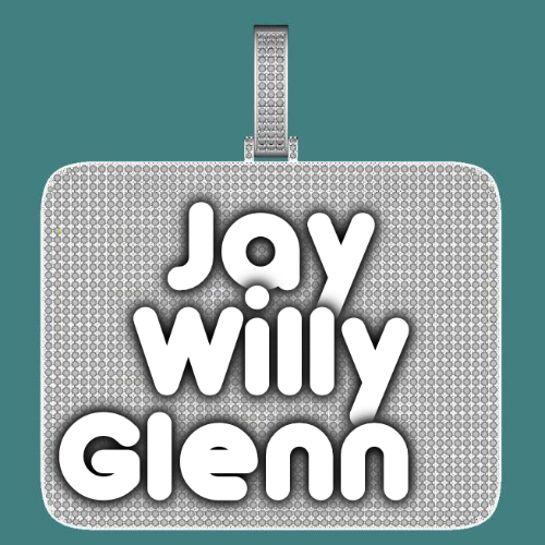 CUSTOM LETTER NECKLACE 3D BIG SQUARE