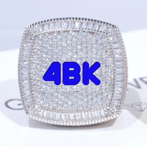 CUSTOM LETTER 3D ICED RING