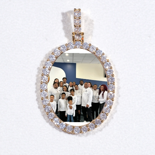 3D Oval Custom Picture Pendant