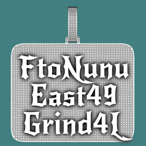 CUSTOM LETTER NECKLACE 3D BIG SQUARE