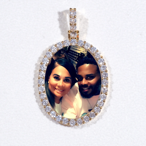 3D Oval Custom Picture Pendant