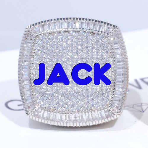 CUSTOM LETTER 3D ICED RING