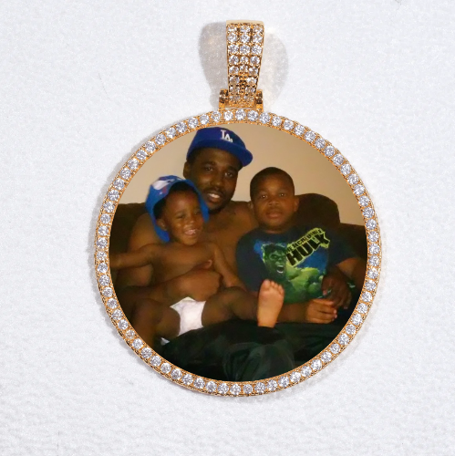 MEDIUM 3D CIRCLE CUSTOM PICTURE PENDANT