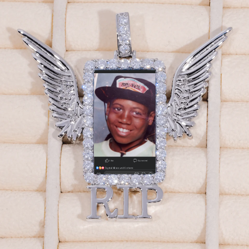 RIP WING 3D CUSTOM PICTURE PENDANT
