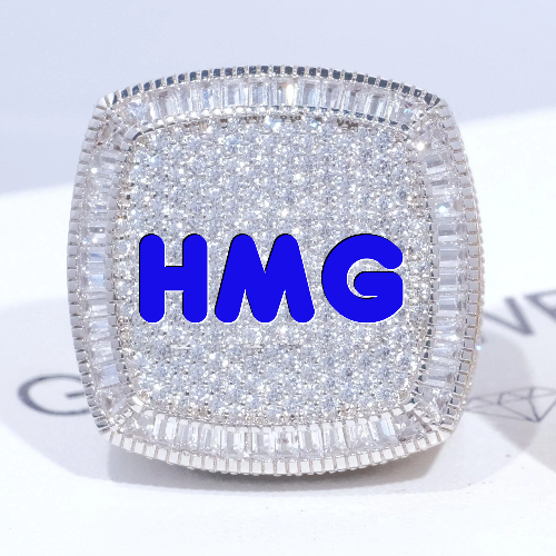 CUSTOM LETTER 3D ICED RING