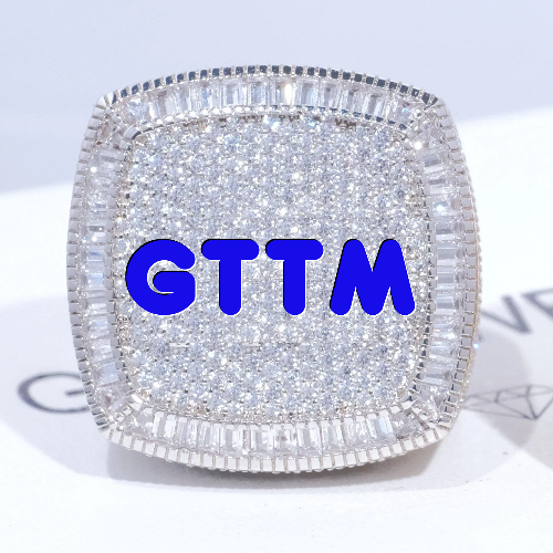 CUSTOM LETTER 3D ICED RING