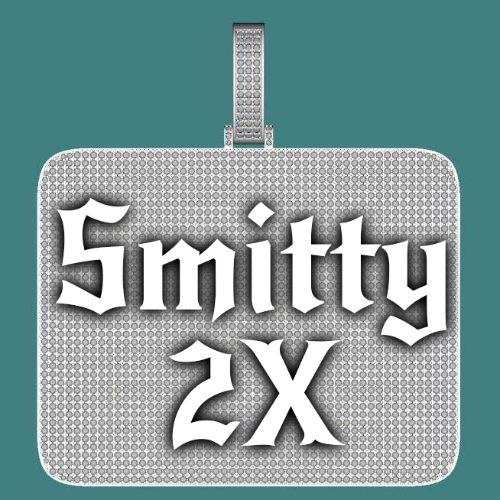 CUSTOM LETTER NECKLACE 3D BIG SQUARE