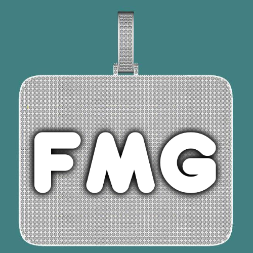 CUSTOM LETTER NECKLACE 3D BIG SQUARE