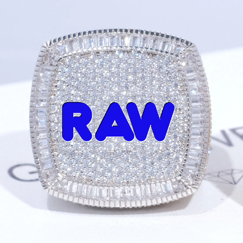 CUSTOM LETTER 3D ICED RING