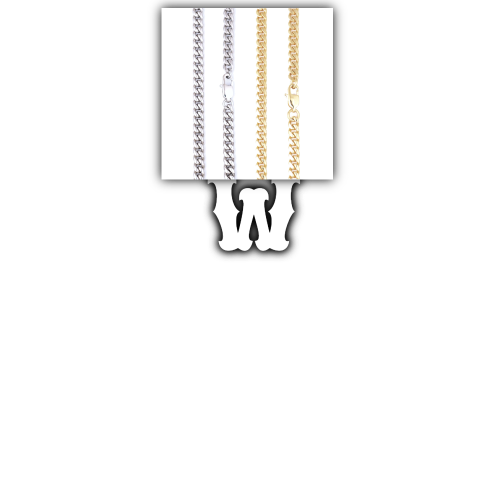 Custom Letters Freibeuter Font Necklace