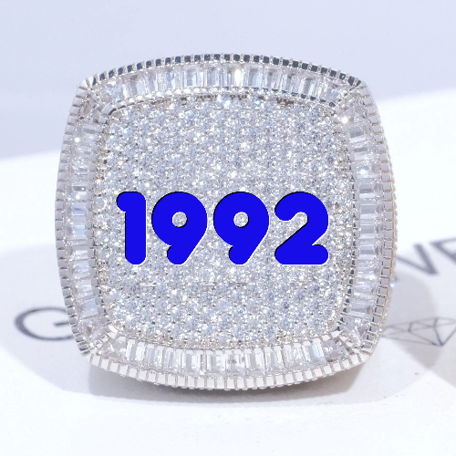 CUSTOM LETTER 3D ICED RING