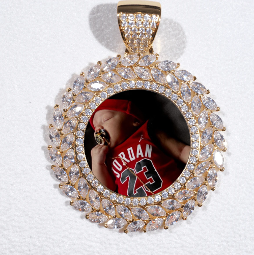 Large 3D Wheat Ear Custom Picture Pendant