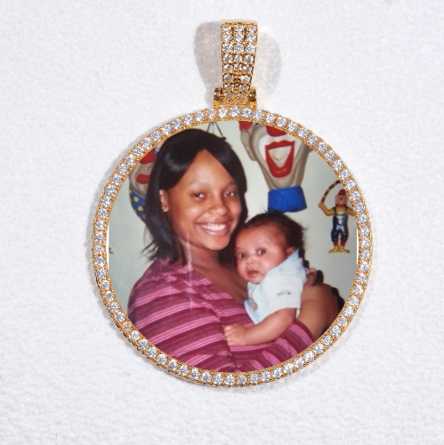 MEDIUM 3D CIRCLE CUSTOM PICTURE PENDANT
