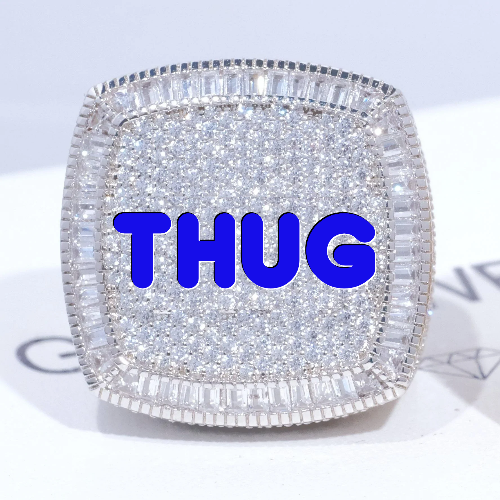 CUSTOM LETTER 3D ICED RING