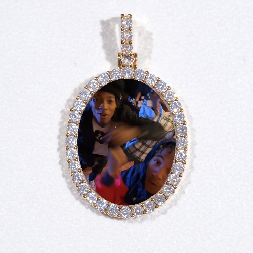 3D Oval Custom Picture Pendant