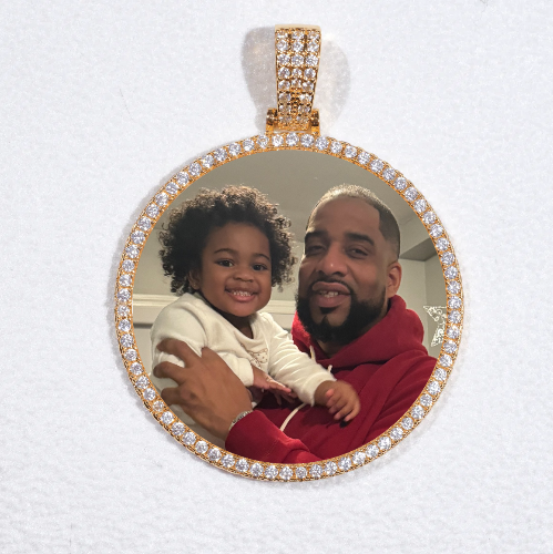 MEDIUM 3D CIRCLE CUSTOM PICTURE PENDANT