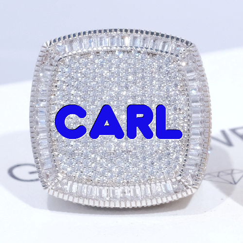 CUSTOM LETTER 3D ICED RING