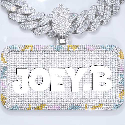 CUSTOM LETTER NECKLACE 3D COLORFUL SQUARE