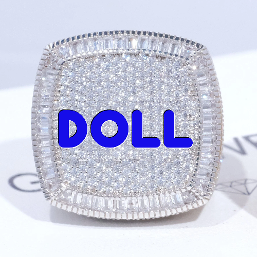 CUSTOM LETTER 3D ICED RING