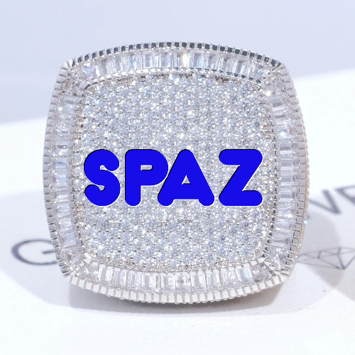 CUSTOM LETTER 3D ICED RING
