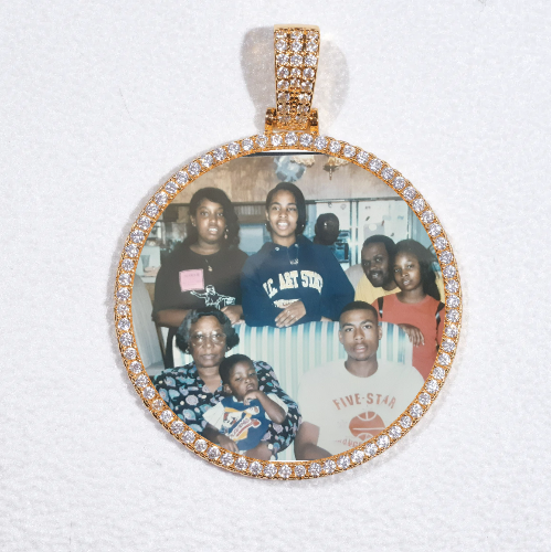 MEDIUM 3D CIRCLE CUSTOM PICTURE PENDANT