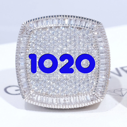 CUSTOM LETTER 3D ICED RING