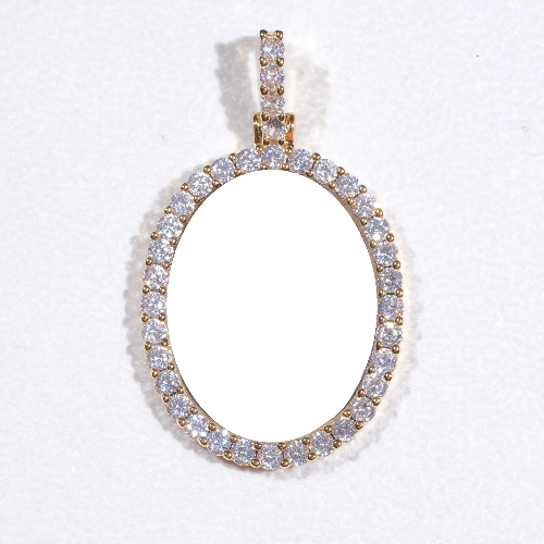 3D Oval Custom Picture Pendant
