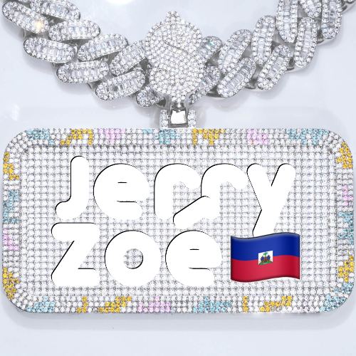 CUSTOM LETTER NECKLACE 3D COLORFUL SQUARE
