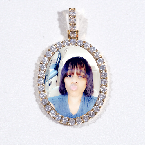 3D Oval Custom Picture Pendant
