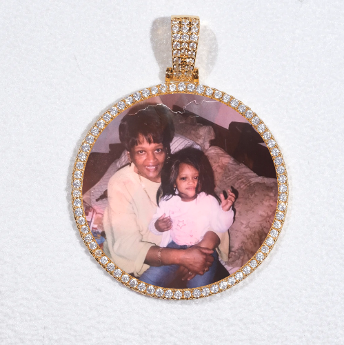 MEDIUM 3D CIRCLE CUSTOM PICTURE PENDANT