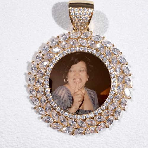 Large 3D Wheat Ear Custom Picture Pendant