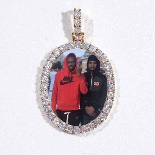 3D Oval Custom Picture Pendant