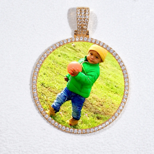 MEDIUM 3D CIRCLE CUSTOM PICTURE PENDANT