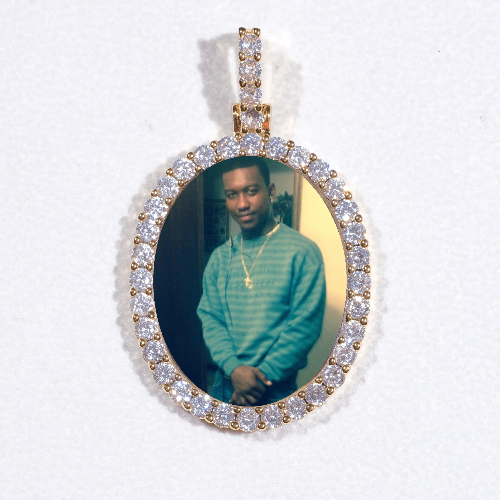3D Oval Custom Picture Pendant