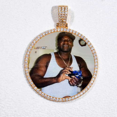 MEDIUM 3D CIRCLE CUSTOM PICTURE PENDANT